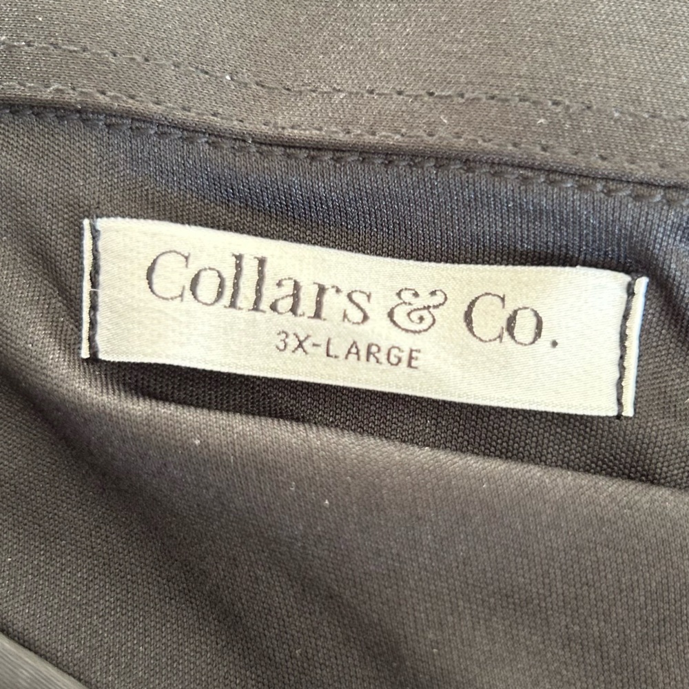 Nwot Collars & Co Solid Black Button Up Short Sle… - image 3